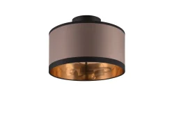 Trio Lighting Davos plafond 30 cm 2xE14 matt svart/greige