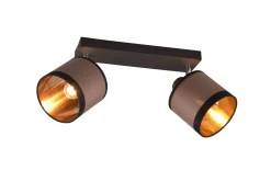 Trio Lighting Spotlights & Downlights-Davos Spotlight 2L E14 matt svart/greige Mattsvart,Gråbrun