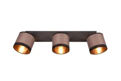 Trio Lighting Davos spotlight 3L E14 matt svart/greige