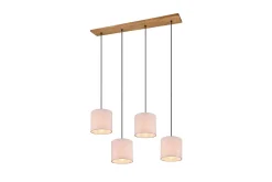 Trio Lighting Taklampe|Stuelampe-Elmau taklampe 4L E27 tre/ Beige