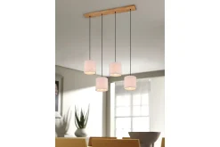 Trio Lighting Taklampe|Stuelampe-Elmau taklampe 4L E27 tre/ Beige