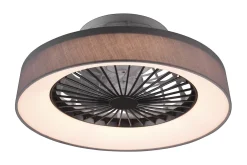 Trio Lighting Farsund LED tak-/veggvifte grå