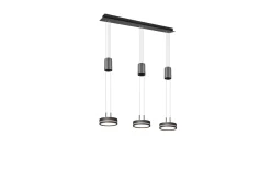 Trio Lighting Taklampe|Kjøkkenlampe-Franklin LED taklampe 3L Antrasitt