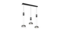 Trio Lighting Taklampe|Kjøkkenlampe-Franklin LED taklampe 3L Antrasitt