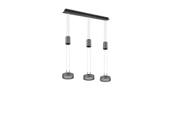 Trio Lighting Taklampe|Kjøkkenlampe-Franklin LED taklampe 3L Antrasitt