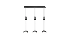 Trio Lighting Taklampe|Kjøkkenlampe-Franklin LED taklampe 3L Antrasitt