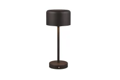 Trio Lighting Jeff LED bordlampe matt svart oppladbar