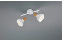 Trio Lighting Latika spotlight 2L E14 matt hvit/tre