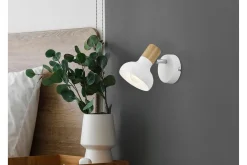 Trio Lighting Spotlights & Downlights-Latika spotlight 1L E14 matt hvit/tre Matt hvit,tre