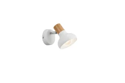 Trio Lighting Spotlights & Downlights-Latika spotlight 1L E14 matt hvit/tre Matt hvit,tre