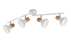 Trio Lighting Spotlights & Downlights-Latika spotlight 4L E14 matt hvit/tre Matt hvit,tre