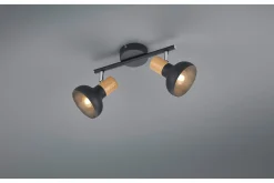 Trio Lighting Latika Spotlight 2L E14 Matt Svart/Tre