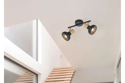 Trio Lighting Latika Spotlight 2L E14 Matt Svart/Tre