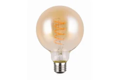Trio Lighting Led-Belysning|Lyspærer-LK LED E27 filament big globe 4W 200lm 1800K Brun