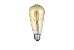 Trio Lighting Led-Belysning|Lyspærer-LK LED E27 filament industrial 6W 420lm 2700K brun