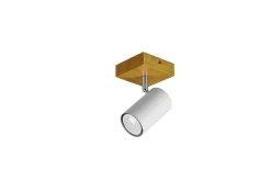 Trio Lighting Spotlights & Downlights-Marley spot 1L GU10 matt hvit/tre Tre/Natur,Matt hvit