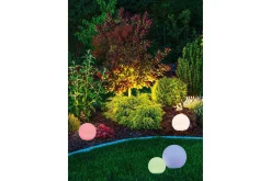 Trio Lighting Solcelle Utelys & Solcellelamper-Melo solkule + spyd 20cm RGBW Hvit