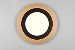 Trio Lighting Morgan LED plafond 45 cm matt svart/gull