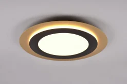 Trio Lighting Morgan LED plafond 45 cm matt svart/gull