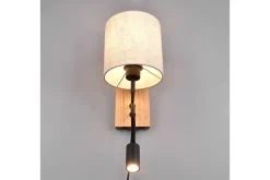 Trio Lighting Nattbordslampe|Soveromslampe-Nilam Vegglampe m. Leselampe 18 cm LED + E27 tre Hvit,tre