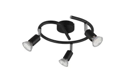 Trio Lighting Spotlights & Downlights-Paris spotlight 3L GU10 Matt svart