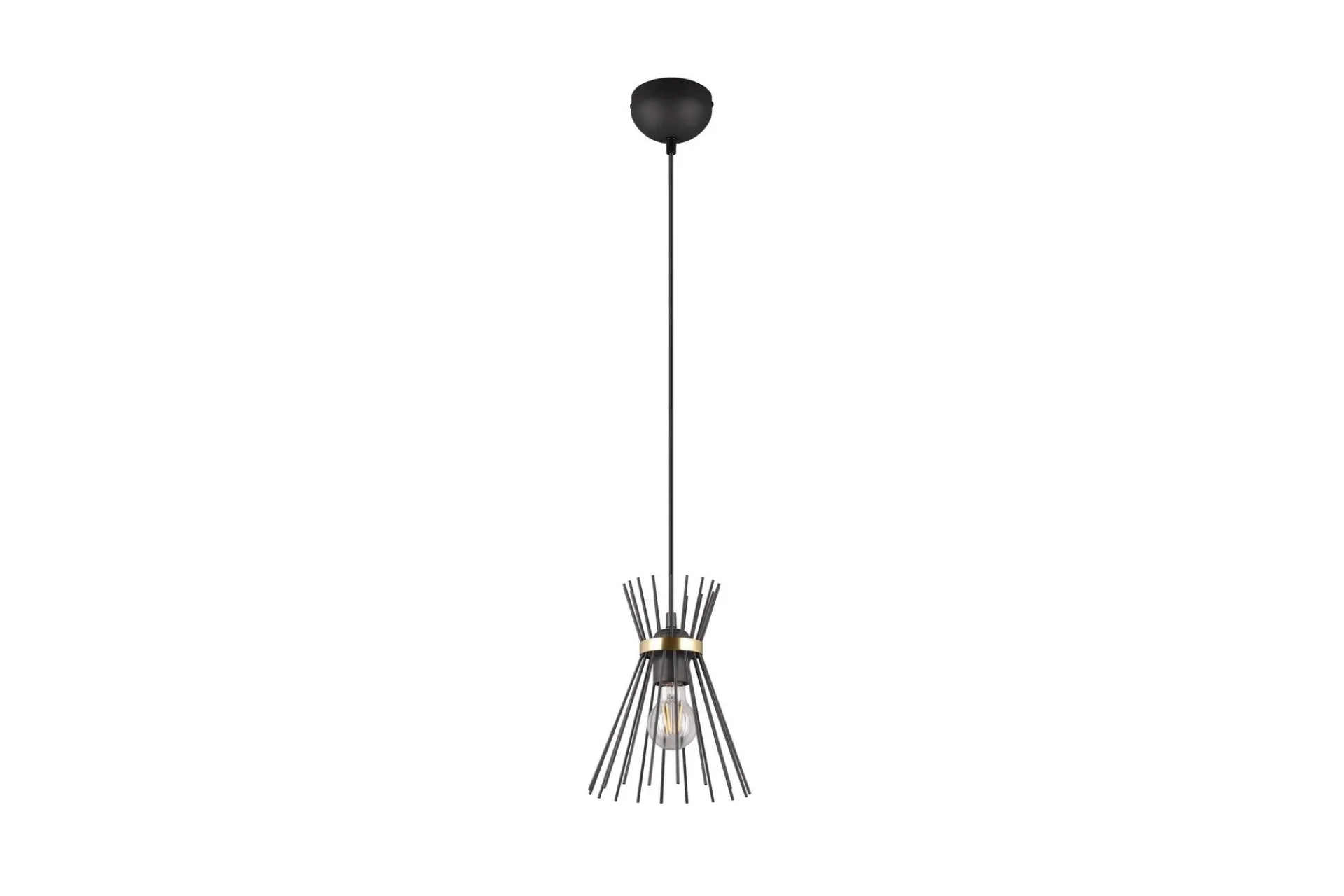 Trio Lighting Kjøkkenlampe-Rod Taklampe 1L E27 svart/gull Svart,Gull