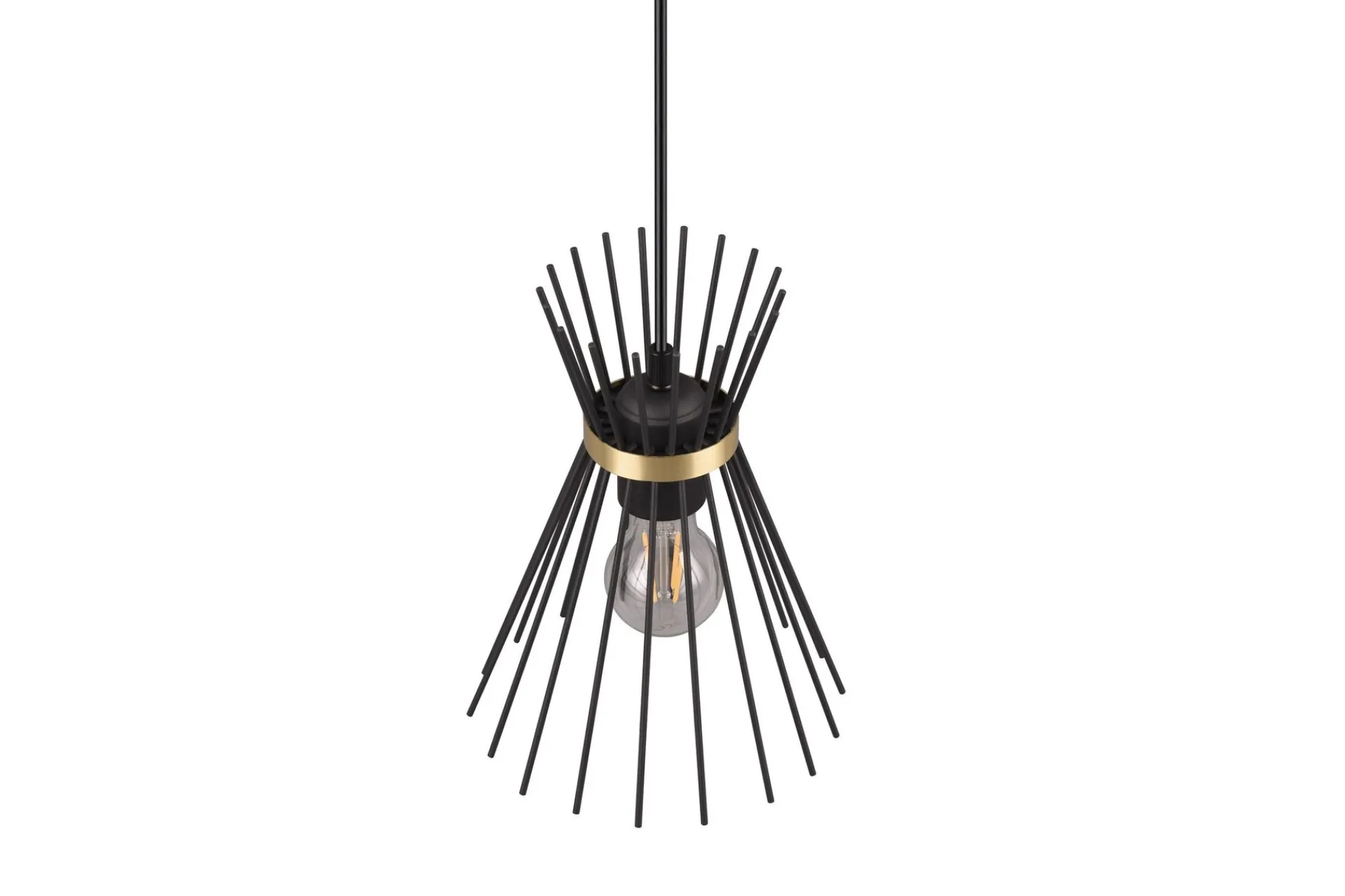 Trio Lighting Kjøkkenlampe-Rod Taklampe 1L E27 svart/gull Svart,Gull