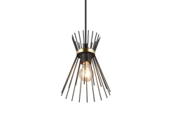 Trio Lighting Kjøkkenlampe-Rod Taklampe 1L E27 svart/gull Svart,Gull