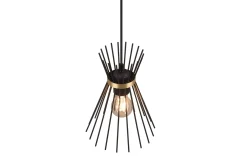 Trio Lighting Kjøkkenlampe-Rod Taklampe 1L E27 svart/gull Svart,Gull
