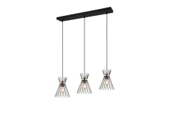 Trio Lighting Rod taklampe 3L E27 svart/gull