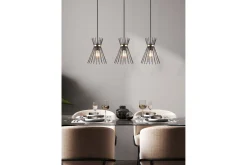 Trio Lighting Rod taklampe 3L E27 svart/gull
