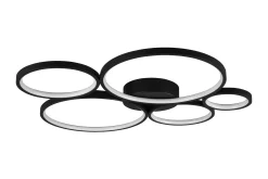 Trio Lighting Taklampe|Kjøkkenlampe-Rondo LED plafond 5L Matt svart