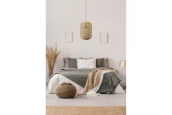 Trio Lighting Taklampe|Kjøkkenlampe-Runa taklampe E27 25cm matt sort/rotting Matt svart,Natur