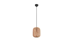 Trio Lighting Taklampe|Kjøkkenlampe-Runa taklampe E27 25cm matt sort/rotting Matt svart,Natur