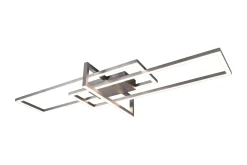 Trio Lighting Taklampe|Kjøkkenlampe-Salinas LED plafond børstet stål Nikkel matt