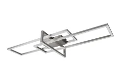 Trio Lighting Taklampe|Kjøkkenlampe-Salinas LED plafond børstet stål Nikkel matt