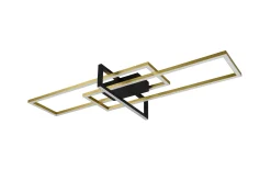 Trio Lighting Kjøkkenlampe|Taklampe-Salinas LED plafond matt /matt svart Messing