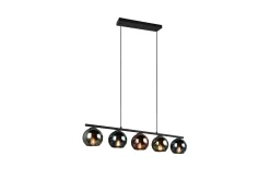 Trio Lighting Sheldon taklampe 5L E14 flerfarget