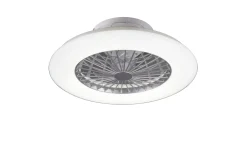 Trio Lighting Taklampe|Stuelampe-Stralsund LED tak-/veggvifte hvit Titan