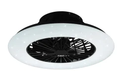 Trio Lighting Taklampe-Stralsund LED tak-/veggvifte matt starlight Svart