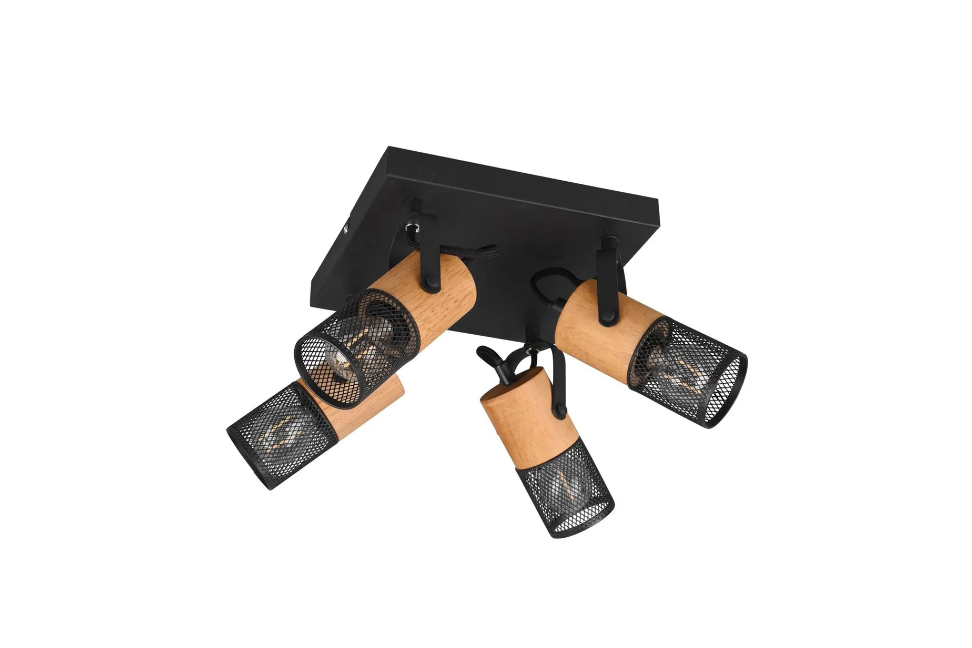 Trio Lighting Spotlights & Downlights-Tosh spot 4L E27 matt sort Natur,Matt svart