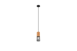 Trio Lighting Taklampe|Kjøkkenlampe-Tosh taklampe E27 matt sort Matt svart,Natur