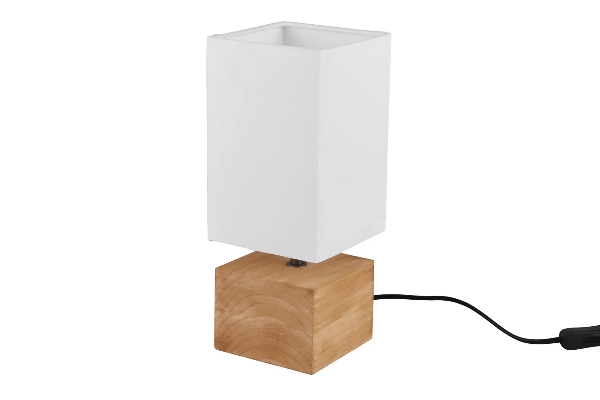 Trio Lighting Woody bordlampe 12X12cm E14 tre/hvit