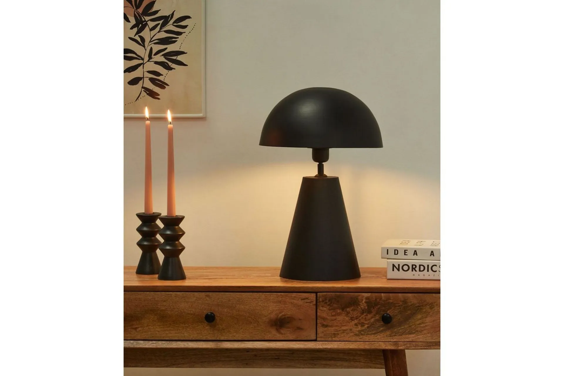 Nattbordslampe|Bordlampe-Tritonia Bordlampe 48 cm E27 Svart