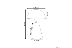 Nattbordslampe|Bordlampe-Tritonia Bordlampe 48 cm E27 Svart