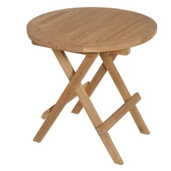Balkongmøbler-Tropea Sidebord Sammenleggbart Ø50 cm Tre