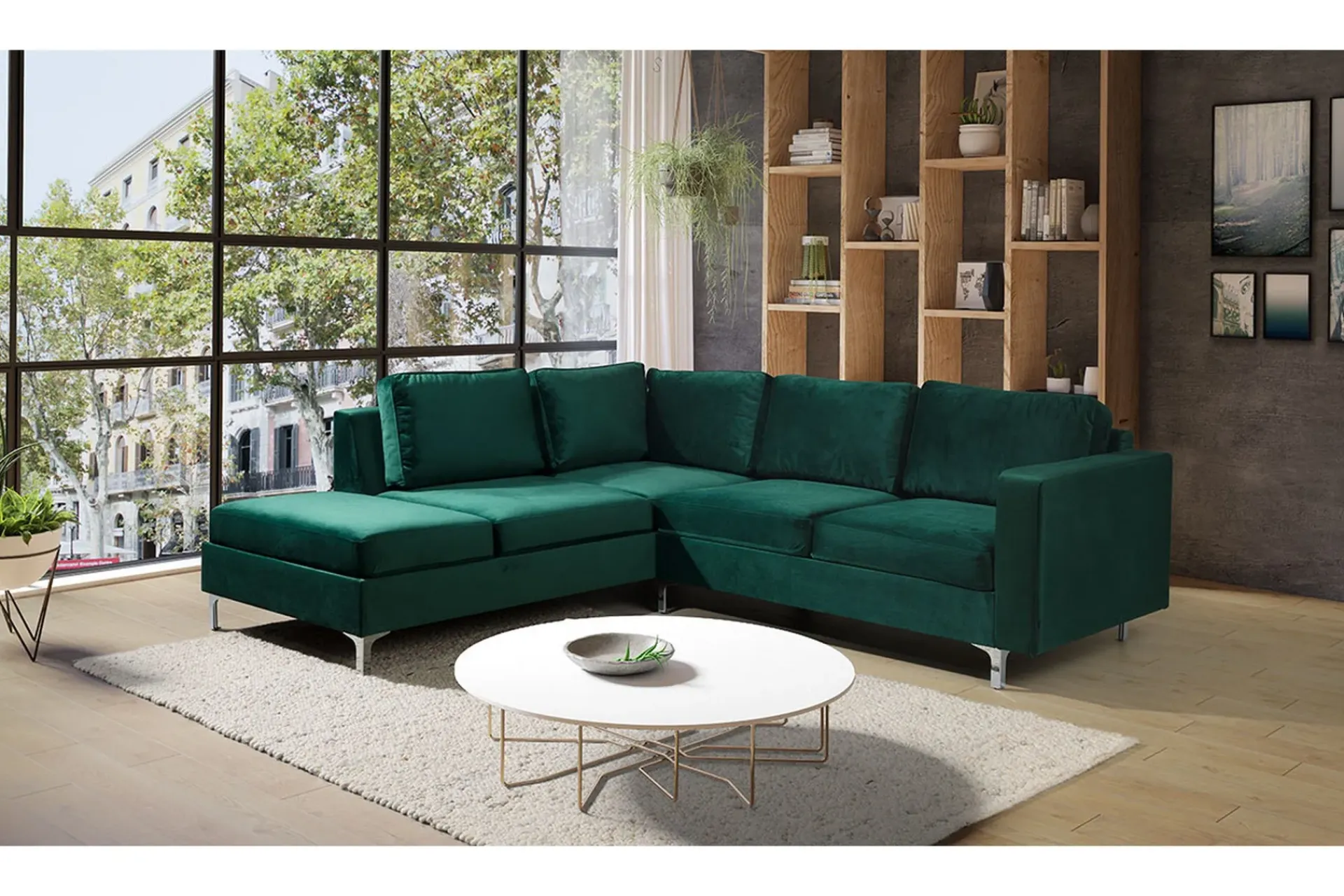 Velour Sofa & Fløyel Sofa|Sofa Med Sjeselong-Truro Hjørnesofa Divan Venstre Biscaya 1