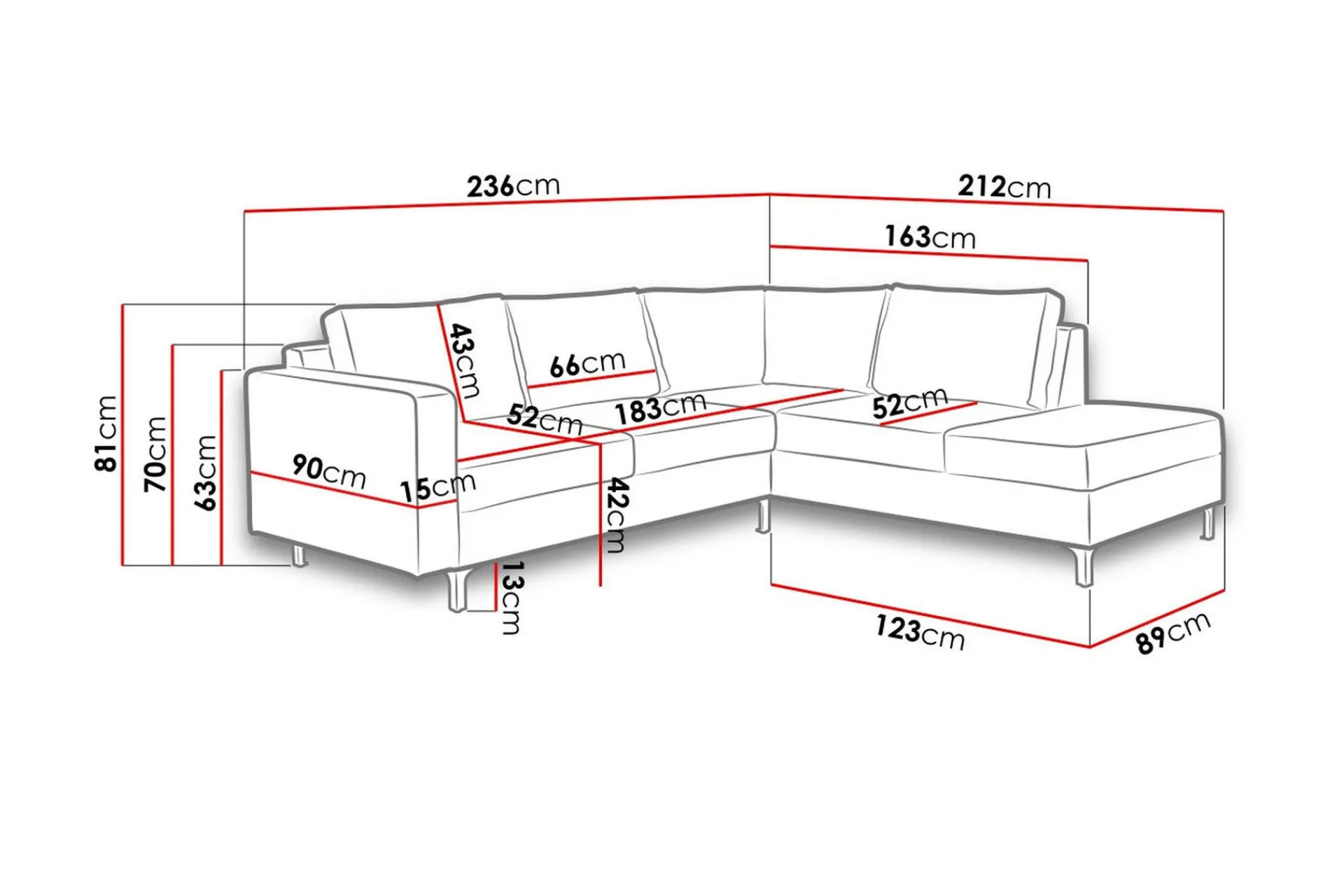 Velour Sofa & Fløyel Sofa|Sofa Med Sjeselong-Truro Hjørnesofa Divan Venstre Biscaya 1