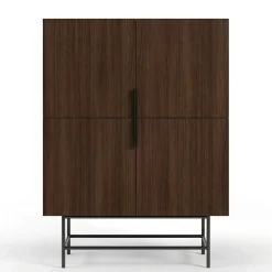 Sideboard & Skjenker-Truvia Skjenk 100x128x40 cm Milano valnøtt Svart