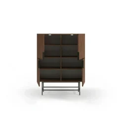 Sideboard & Skjenker-Truvia Skjenk 100x128x40 cm Milano valnøtt Svart
